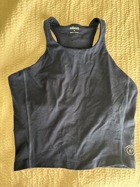 allbirds navy blue High-Neck Racerback Tank